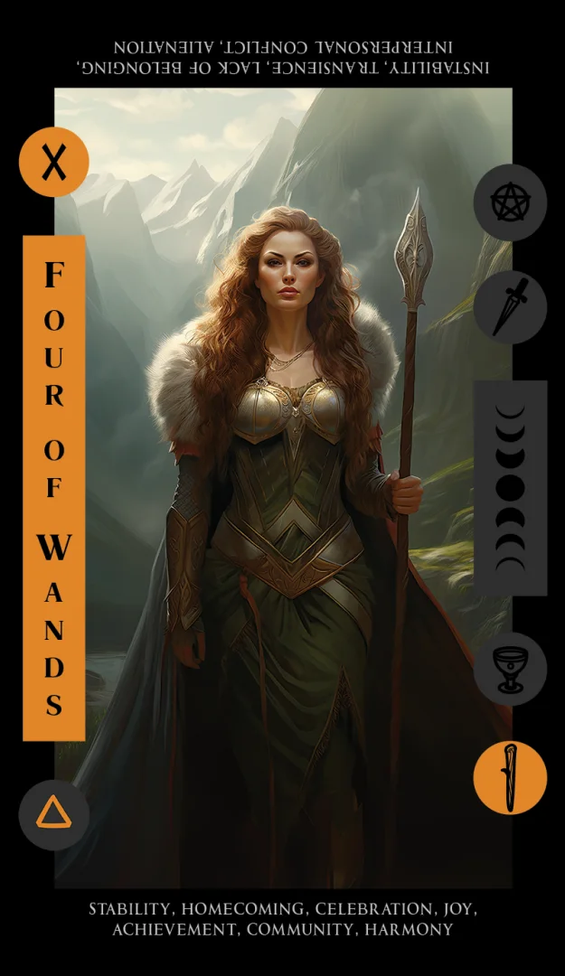 Four of Wands tarot card