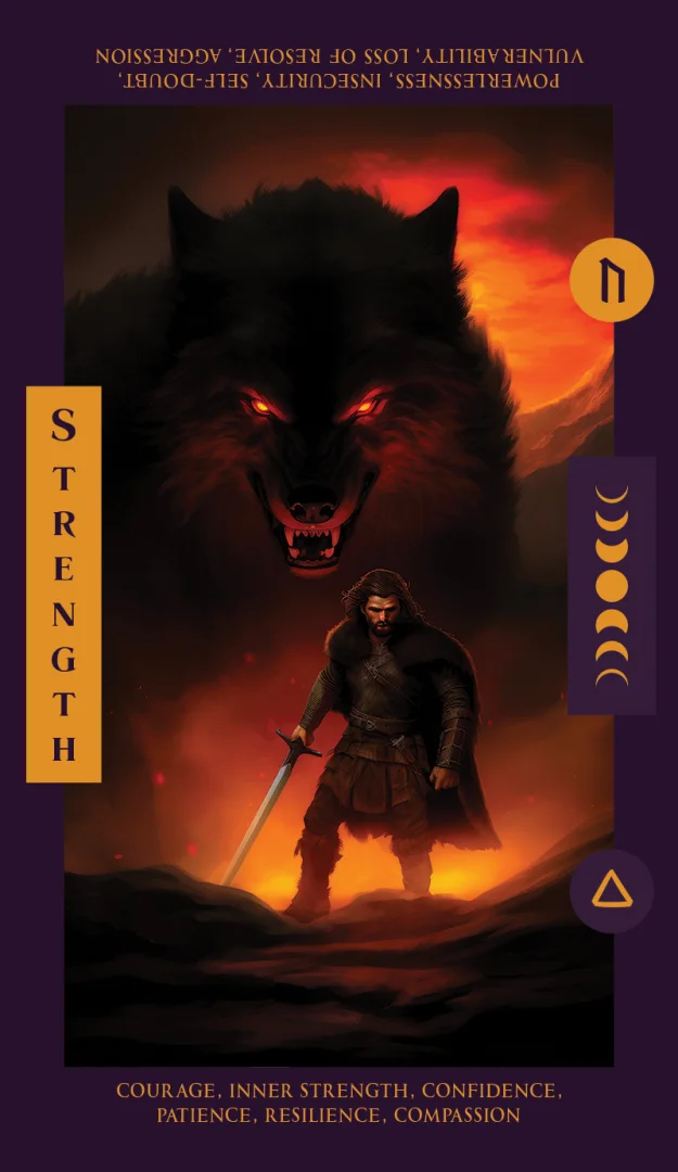 Original Velvet Arcana artwork for Strength