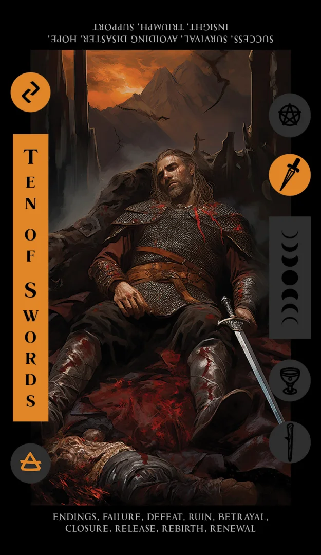 Ten of Swords tarot card