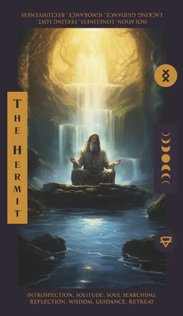 Original Velvet Arcana artwork for The Hermit