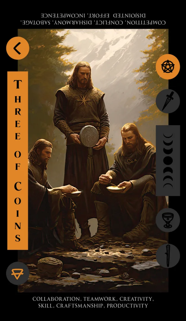 Three of Coins tarot card