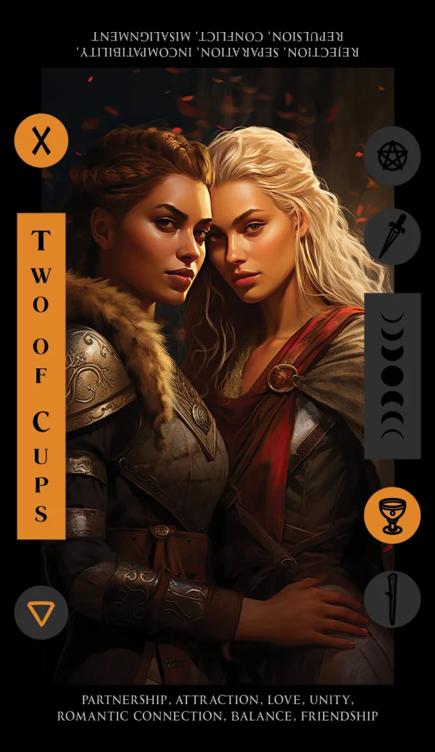 Two of Cups tarot card